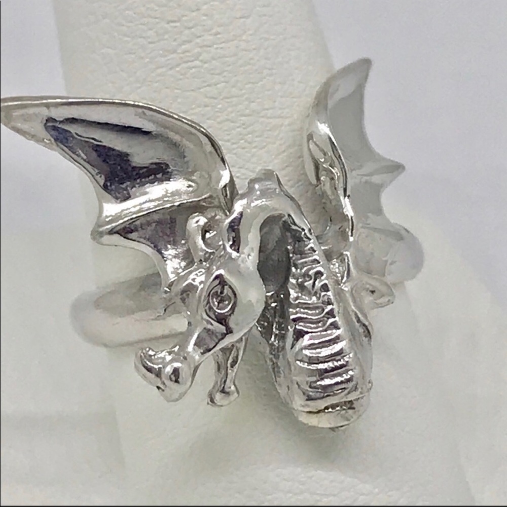 NWT Sterling silver .925 handmade dragon ring - Picture 2 of 8